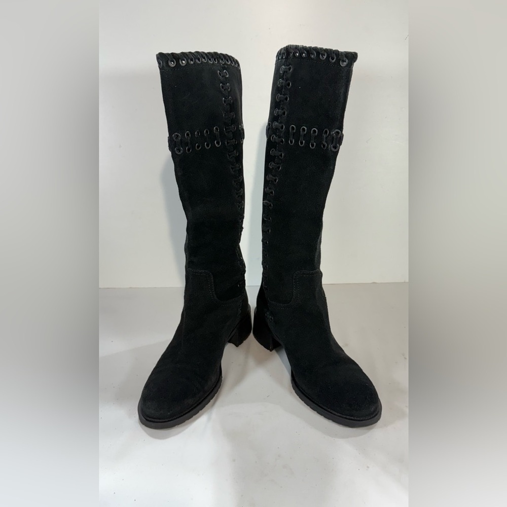 HEYRAUD Elegant Black Heeled Women's Boots size 7